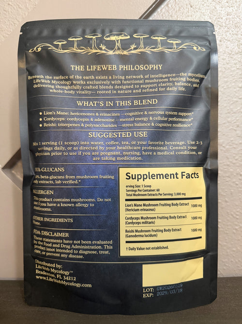 Clarity Mushroom Extract Powder